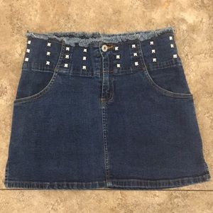Sunshine Apparel stretchy studded miniskirt 7/8